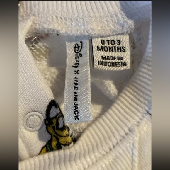 Janie and Jack X Disney Unisex Mickey & Friends French Terry Romper 0-3 months - Picture 5 of 7